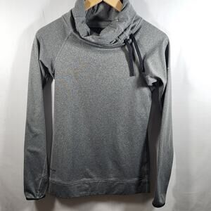 Nike Pro DriFit Womens Sz Small Side Tie Cowl Neck Thumb Holes Pullover Sweater